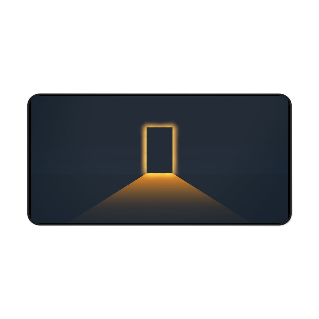 Door of Light Desk Mat — Minimalist Nightscape Mouse Pad for Home Office