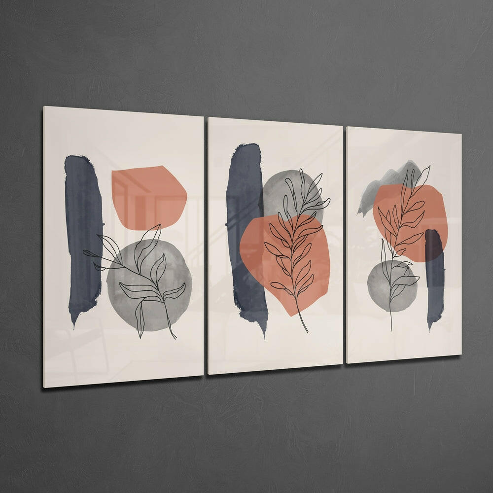 Abstract Shapes 2 Glass Wall Arts