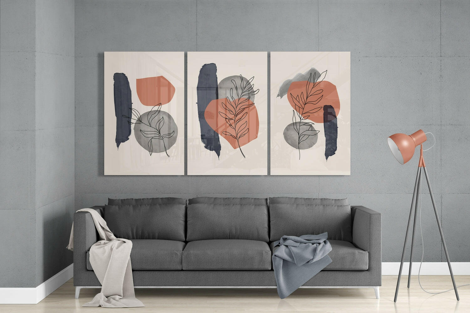 Abstract Shapes 2 Glass Wall Arts