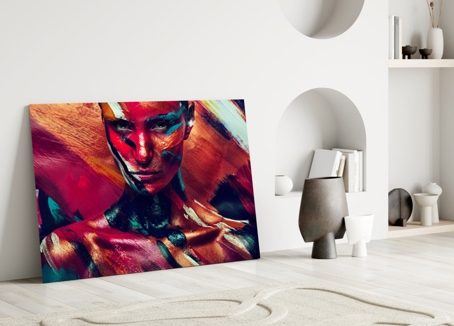 Female Portrait 5 Glass Wall Arts