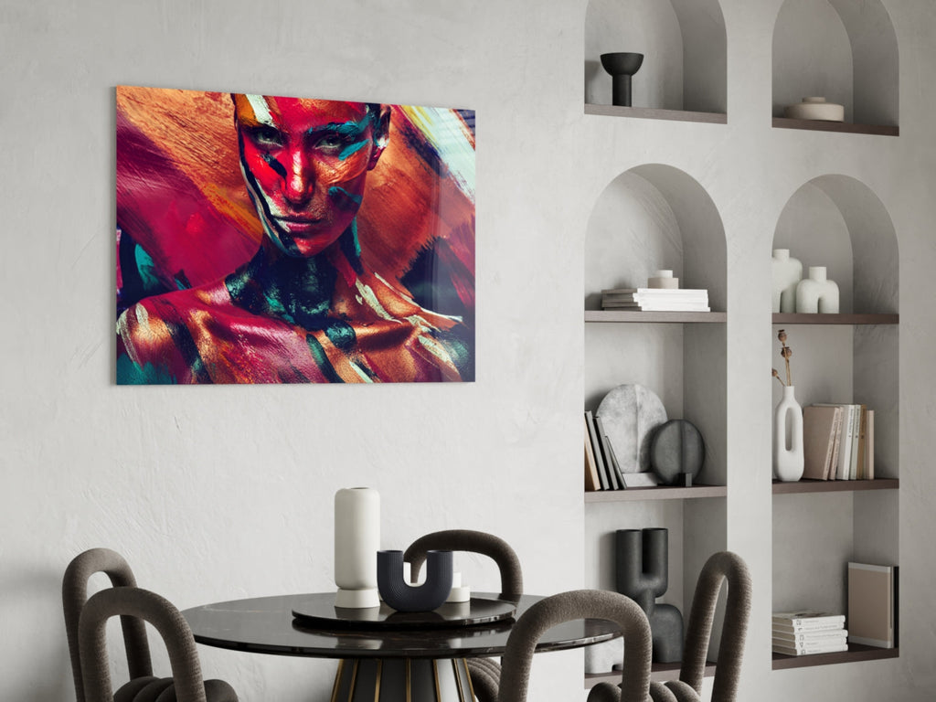 Female Portrait 5 Glass Wall Arts