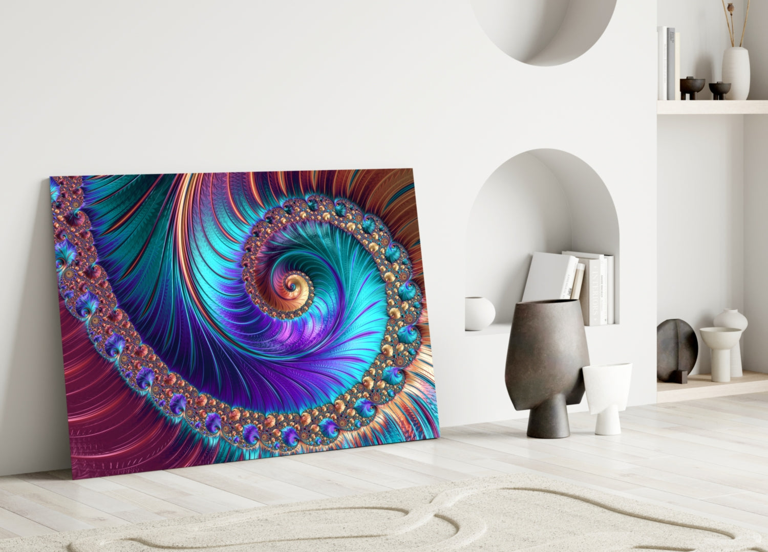 Abstract 2 Glass Wall Arts