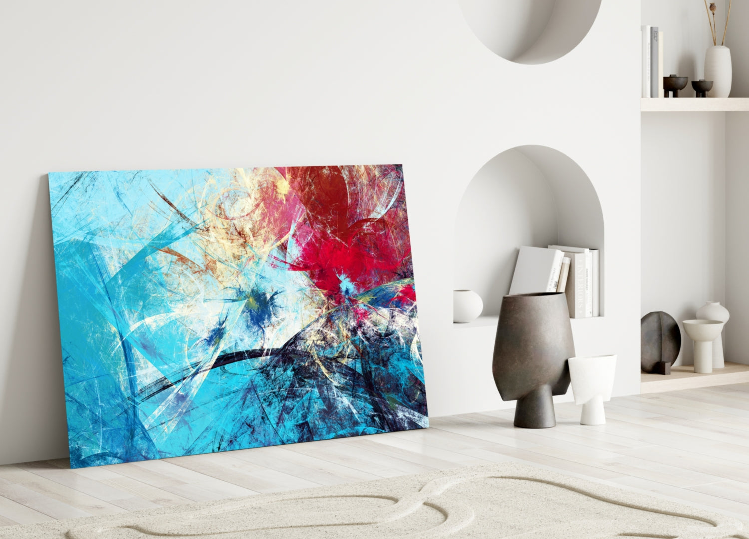 Abstract 4 Glass Wall Arts