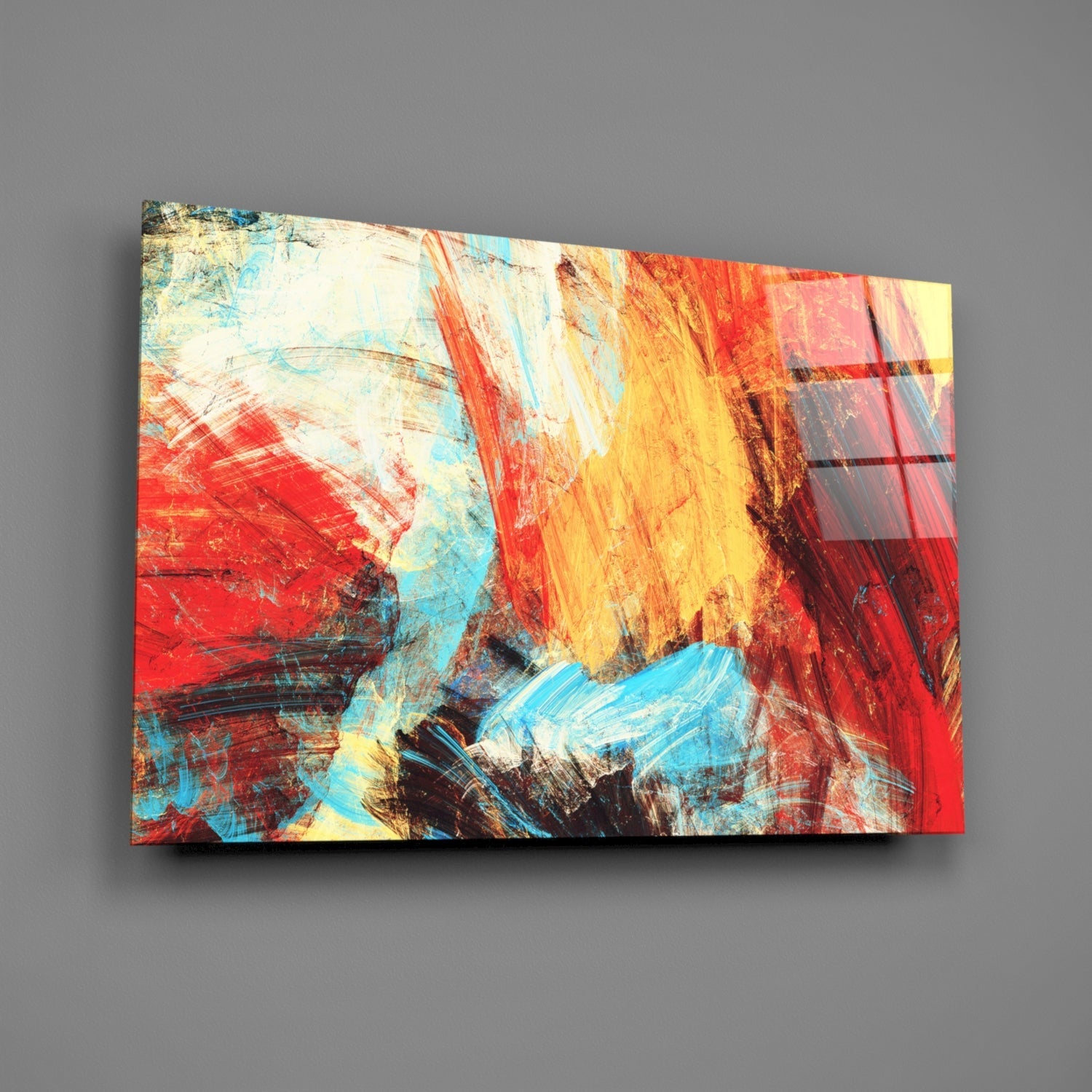 Abstract 3 Glass Wall Arts