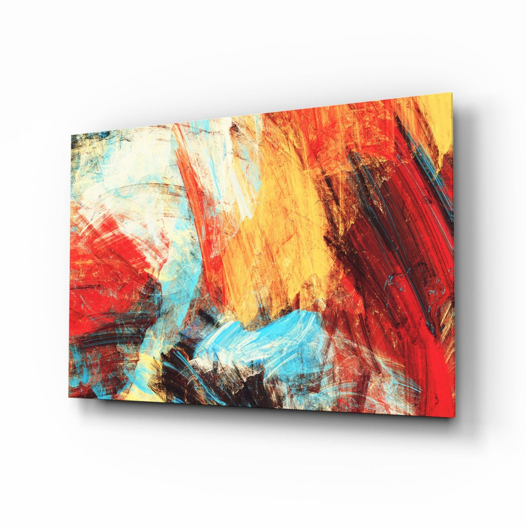 Abstract 3 Glass Wall Arts