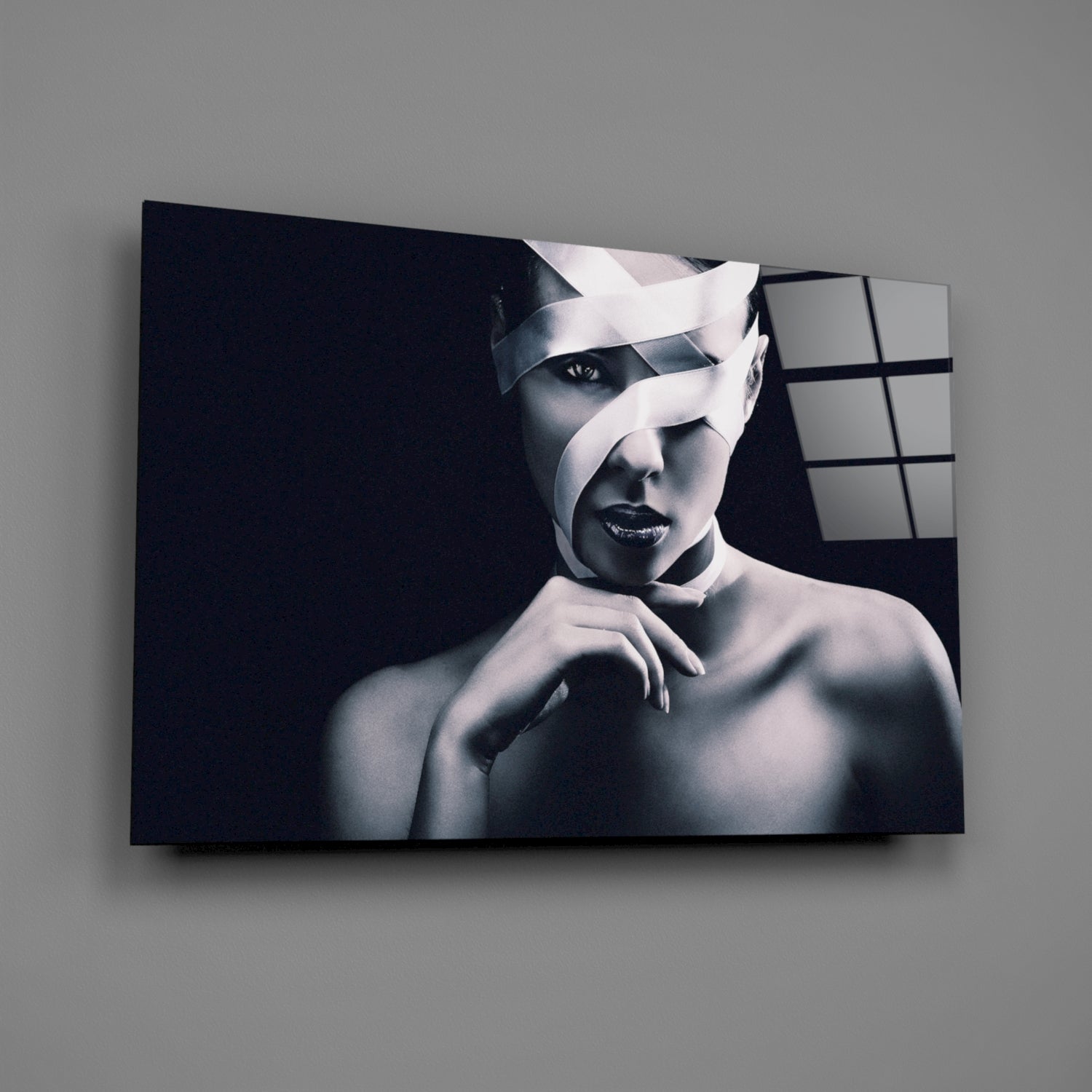 Woman Portrait 9 Glass Wall Arts